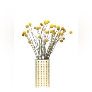 Dillon Spiked Leather Wrapped Vase Leather Wrapped Vase " The Emperor" (White)